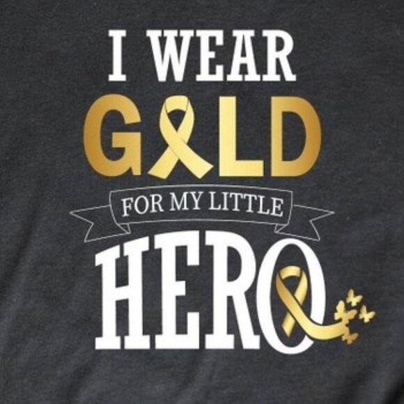 I Wear Gold For My Little Hero Shirt - Picture 2 of 4